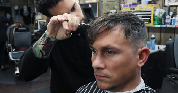 Textured Fringe Haircut For Men With Faded Undercut VIDEO